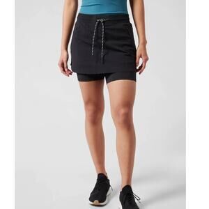 NWT Athleta Trekkie Skort Skirt - 6 - black  - 6